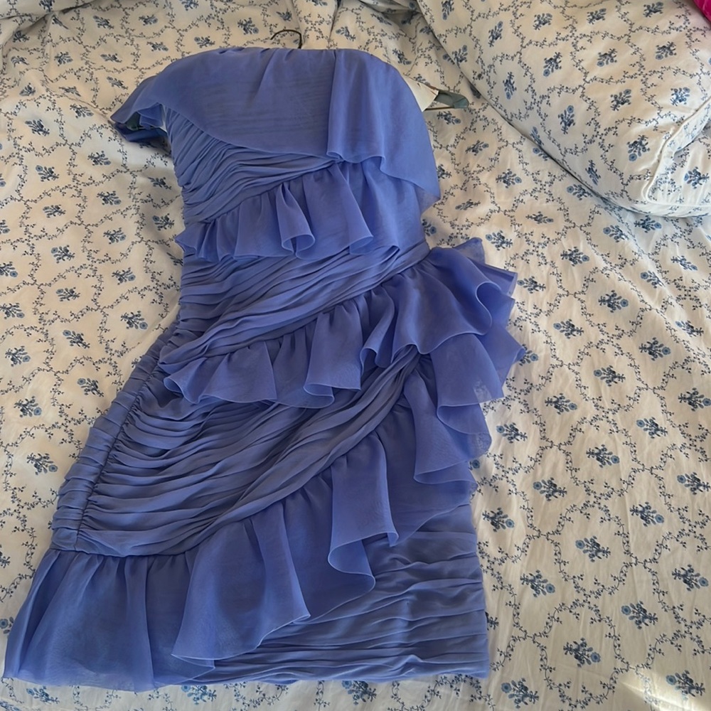Marchesa Notte mini dress periwinkle size 4